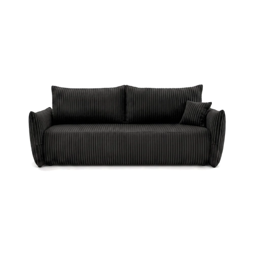 Przejdź do produktu Kanapa dwuosobowa, sztruks, SERANO, 230x112x92 cm, czarny