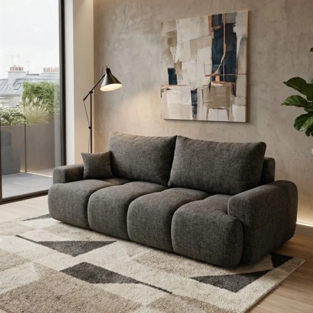 Kanapa, PELAGO, szenil, 239x102x93 cm, ciemny szary