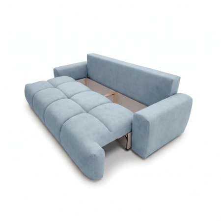 Kanapa, PELAGO, velvet, 239x102x93 cm, jasny niebieski