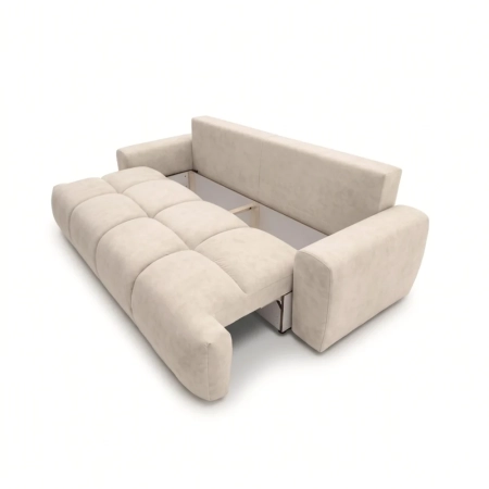 Kanapa, PELAGO, velvet, 239x102x93 cm, beżowy