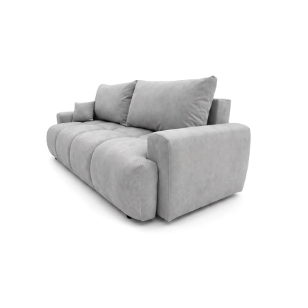 Kanapa, PELAGO, velvet, 239x102x93 cm, jasny szary