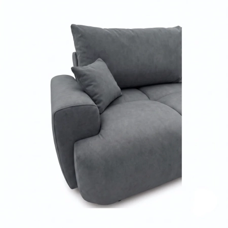 Kanapa, PELAGO, velvet, 239x102x93 cm, ciemny szary