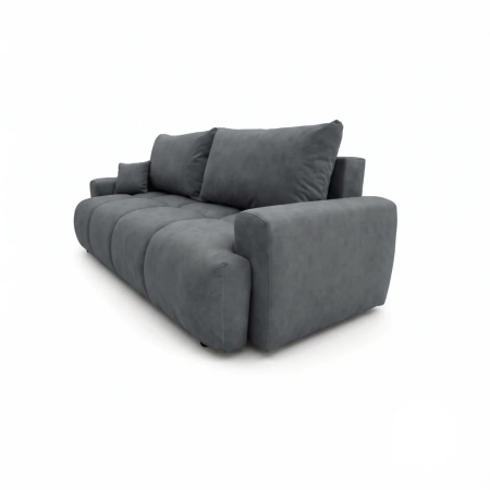 Kanapa, PELAGO, velvet, 239x102x93 cm, ciemny szary