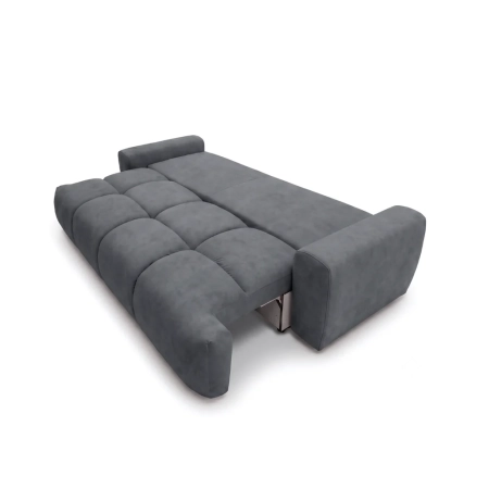 Kanapa, PELAGO, velvet, 239x102x93 cm, ciemny szary