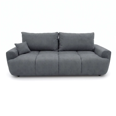 Kanapa, PELAGO, velvet, 239x102x93 cm, ciemny szary