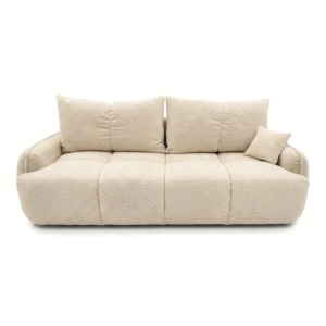 Nowoczesna kanapa, boucle, BRISO, 243x102x93 cm, beżowy