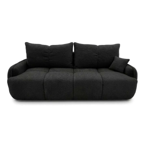 Nowoczesna kanapa, boucle, BRISO, 243x102x93 cm, czarny