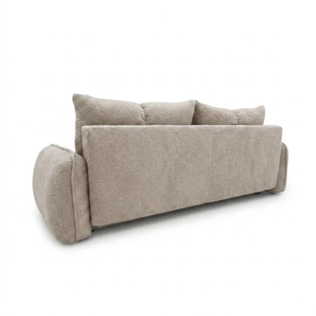 Nowoczesna kanapa, boucle, BRISO, 243x102x93 cm, ciemny beżowy