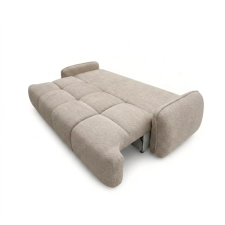 Nowoczesna kanapa, boucle, BRISO, 243x102x93 cm, ciemny beżowy