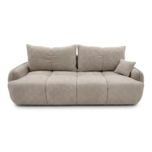 Nowoczesna kanapa, boucle, BRISO, 243x102x93 cm, ciemny beżowy