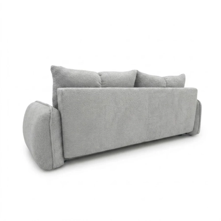 Nowoczesna kanapa, boucle, BRISO, 243x102x93 cm, jasny szary