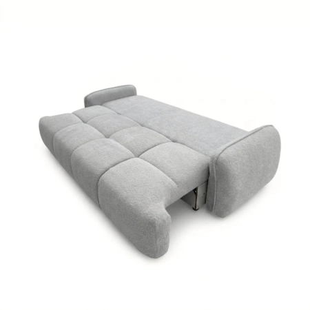 Nowoczesna kanapa, boucle, BRISO, 243x102x93 cm, jasny szary