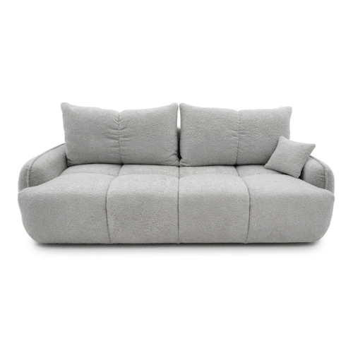 Przejdź do produktu Nowoczesna kanapa, boucle, BRISO, 243x102x93 cm, jasny szary