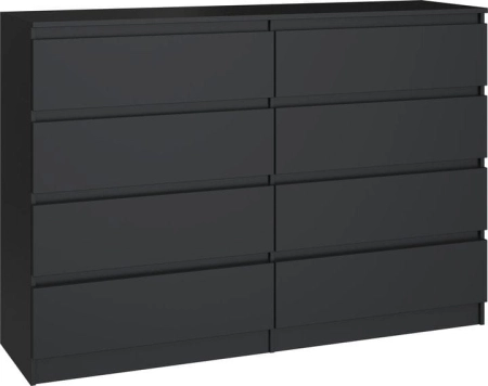 Komoda do sypialni, salonu, M8, 140x40x97 cm, czerń