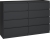 Komoda do sypialni, salonu, M8, 140x40x97 cm, czerń