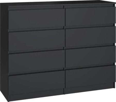 Komoda do sypialni, salonu, M8, 120x40x97 cm, czerń