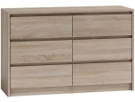 Komoda do sypialni, pokoju, K6, 120x40x75 cm, dąb sonoma