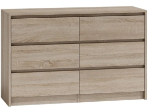 Komoda do sypialni, pokoju, K6, 120x40x75 cm, dąb sonoma
