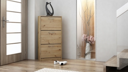 Szafka na obuwie, paula, 60x28x116 cm, dąb artisan