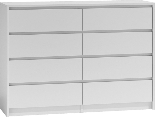 Przejdź do produktu Komoda do sypialni, salonu, K8, 140x40x97 cm, biel, mat