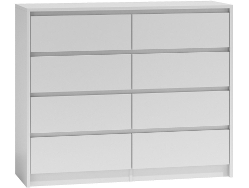Przejdź do produktu Komoda do sypialni, salonu, K8, 120x40x97 cm, biel, mat