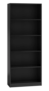Regał, szafka, biblioteczka, R60, 60x30x182 cm, czerń, mat