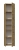 Szafka łazienkowa, słupek, regał, S43, 40x30x170 cm, dąb artisan