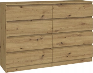 Komoda do sypialni, salonu, M8, 140x40x97 cm, dąb artisan