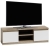 Szafka pod telewizor, stolik rtv, malwa, 120x40x36 cm, dąb sonoma, biel, mat