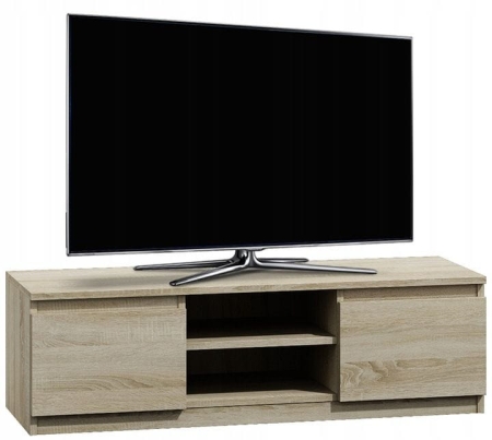 Szafka pod telewizor, stolik rtv, malwa, 120x40x36 cm, dąb sonoma