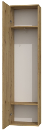 Szafa do przedpokoju, wieszak, lustro, duo, 50x35x180 cm, dąb artisan