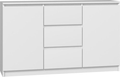 Przejdź do produktu Komoda do sypialni, pokoju, 2D3S, 120x30x75 cm, biel, mat
