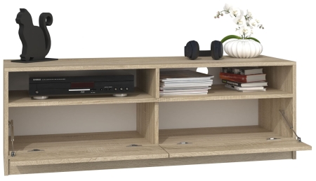 Szafka pod telewizor, stolik rtv, karo, 120x40x45 cm, dąb sonoma