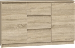 Komoda do sypialni, pokoju, 2D3S, 120x30x75 cm, dąb sonoma