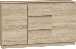 Komoda do sypialni, pokoju, 2D3S, 120x30x75 cm, dąb sonoma
