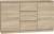 Komoda do sypialni, pokoju, 2D3S, 120x30x75 cm, dąb sonoma