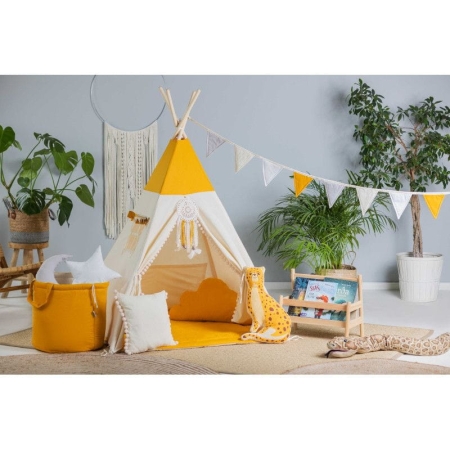 Namiot tipi dla dzieci, bawełna, mega zestaw, cud miód