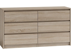 Komoda do sypialni, pokoju, K6, 140x40x75 cm, dąb sonoma