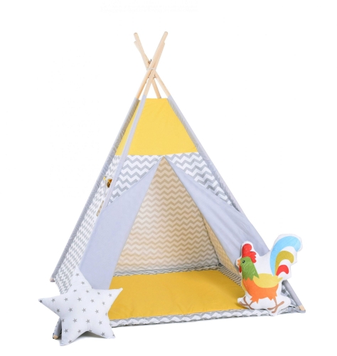 Przejdź do produktu Namiot tipi dla dzieci, bawełna, okienko, kogut, słoneczne fale