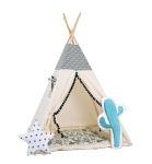 Namiot tipi dla dzieci, bawełna, okienko, kaktus, meksykańska zabawa