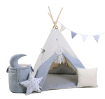Namiot tipi dla dzieci, bawełna, okienko, mega zestaw, kłapouchy, 110x160 cm