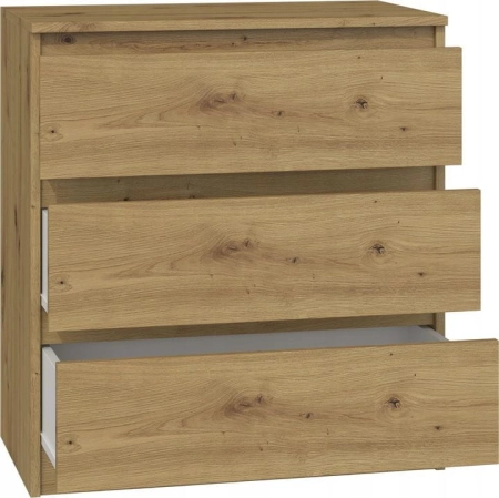Komoda do sypialni, pokoju, M3, 70x40x77 cm, dąb artisan