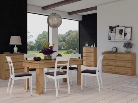 Komoda do sypialni, pokoju, M3, 70x40x77 cm, dąb artisan