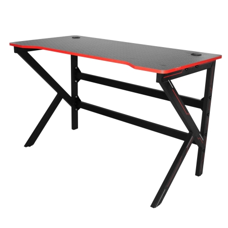 Biurko gamingowe, dla gracza, ziko 3.0, 120x60x75 cm, czarne