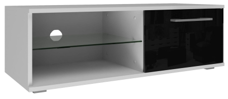 Stolik pod telewizor, szafka rtv, sandy, 100x40x36 cm, czerń, połysk