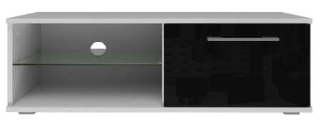 Stolik pod telewizor, szafka rtv, sandy, 100x40x36 cm, czerń, połysk
