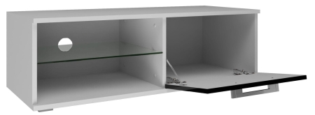 Stolik pod telewizor, szafka rtv, sandy, 100x40x36 cm, czerń, połysk