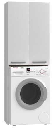 Szafka nad pralkę, szafka łazienkowa, pola DD, 64x30x183 cm, biel, mat