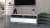 Szafka pod telewizor, stolik rtv, karo, 120x40x45 cm, beton, biel, połysk