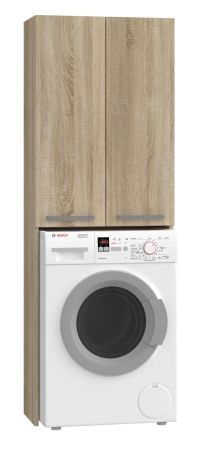 Szafka nad pralkę, szafka łazienkowa, pola DD, 64x30x183 cm, dąb sonoma